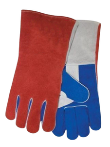 Cowhide Leather Industrial Safety <b>Gloves</b> Heat-Resistant Work Protection Split Leather Patch Welding <b>Workwear</b> <b>Gloves</b> - Product Image 2