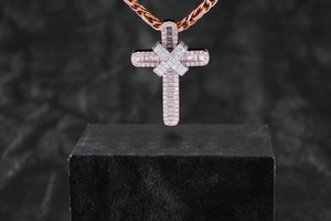 Pendentif Charme Diamant Rond Brillant Certifié Couleur D Plaqué Or Unisexe Classique Solitaire Amovible Bijoux Fins Cadeau de Luxe - Product Image 4