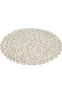 Set de table rond en tissu bohème, motif floral fait main, diamètre 400 mm - Product Image 2