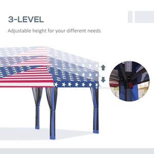 Tenda Pop-up 10FT X 20FT con Rete per Eventi e Celebrazioni all'Aperto - Product Image 4