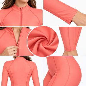 Encuentre la comodidad duradera en un traje de baño de cuerpo completo para mujer, diseñado con tela elástica, un ajuste seguro y cobertura completa del cuerpo para actividades acuáticas. - Product Image 6