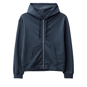 Fabrication sur mesure Nouveau style Sweat à capuche zippé pour homme Coupe ample Épaules tombantes 100% Coton polaire Décontracté avec poches Hiver - Product Image 1
