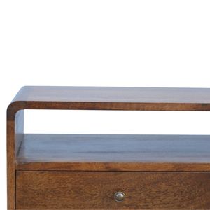 Mobile Porta TV in Legno Massello di Castagno Curvato per Soggiorno - Product Image 6