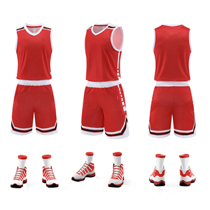 Ensemble de basket-ball en jersey personnalisé pour hommes short en maille respirante et uniforme grande taille technologie imprimée d'été - Product Image 3