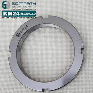 น็อตล็อค KM24 น็อตล็อคเพลาเมตริกความแม่นยำสูง M120X2.0 น็อตอะแดปเตอร์สแตนเลส - Product Image 2