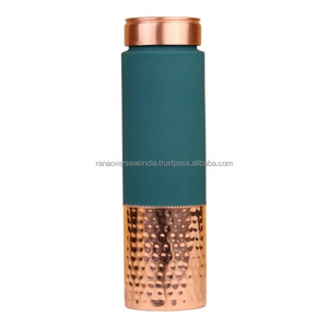 Botella de Agua de Cobre de Alta Calidad, Color Natural, Botella de Cobre Puro Hecha a Mano, Botella de Agua de Cobre Multifuncional - Product Image 1
