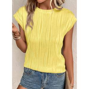 PRETTYGARDEN Collection Printemps-Été 2025 – Blouse Chic Décontractée pour Femme, Haut de Bureau Professionnel à Manches Courtes en Mousseline, Taille XL, Idéal pour le Travail - Product Image 4