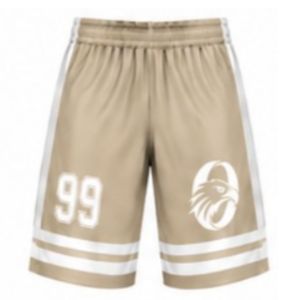 Men Beige Sublimated Ice Hockey Set Jersey Shorts Polyester Striped <b>Athletic</b> Team Sportswear Match Training Apparel - Product Image 4