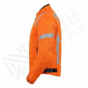 แจ็คเก็ตหนังแท้สำหรับขี่มอเตอร์ไซค์คุณภาพดีที่สุดสำหรับผู้ชาย รุ่นใหม่ล่าสุดสำหรับฤดูหนาว พร้อมแผ่นป้องกันที่ถอดออกได้ สามารถสั่งทำได้ - Product Image 3