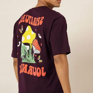 T-shirt homme en coton à manches courtes et épaules tombantes, coupe classique, style streetwear jeune, avec logo personnalisé, impression DTF DTG, pour hommes - Product Image 4