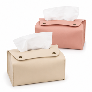 Boîte à mouchoirs en cuir rectangulaire, porte-serviettes, distributeur de serviettes pour la décoration de table à la maison, logo personnalisé, OEM, étui à mouchoirs - Product Image 1