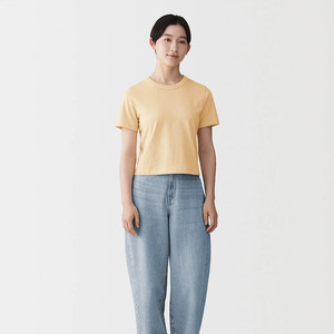 เสื้อครอปท็อปผู้หญิงสีพื้น คอวี แขนสั้น สกรีนโลโก้ตามสั่ง ขายส่ง แฟชั่นลำลอง เสื้อครอปท็อปพื้นฐาน - Product Image 2