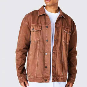 Chaqueta de Mezclilla para Hombre, Estilo Casual, Manga Larga, Ropa de Calle Cómoda, Chaqueta de Mezclilla para Hombre - Product Image 1