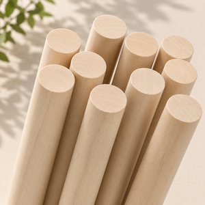 Modern Wall-Mounted Leather Hanger With Wooden Rod Natural Material Home Decoration - Product Image 1