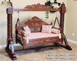 Modern Traditional Lounge <b>Swing</b> Peacock Design Best Quality Indian Teak <b>Wood</b> Floor Standing Jhoola Jhula Carving Teak <b>Wood</b> USA - Product Image 6