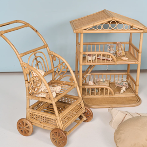Cochecito de ratán tejido a mano de alta calidad para muñecas, juguetes para niños, muebles infantiles al por mayor de fábrica de Vietnam, buen precio. - Product Image 5