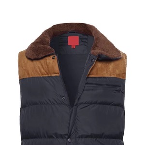 Professional Made Winter Men's Sleeveless Puffer <b>Jackets</b> with Stand Collar <b>Canvas</b> Fabric Custom Colors & Sizes Waterproof - Product Image 4