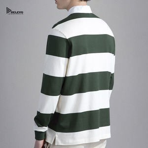 RELEVO INDUSTRIES Chemise décontractée à manches courtes pour homme en coton respirant, grande taille, vert et blanc - Product Image 3
