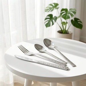 Most Trendy Selling Wholesale Handcrafted Indian Supplies Modern Look Cutlery <b>Set</b> <b>Silver</b> Finishing Daily Dinner Use Stainless - Product Image 3