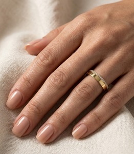 Anillo de Oro de 10K con Diamantes Cultivados en Laboratorio, Anillo de Compromiso con Pavé Lateral, Anillo de Boda Moderno y Minimalista, Joyería Fina, Fabricante Personalizado - Product Image 5