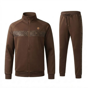 Ensemble de survêtement moderne pour hommes : veste et pantalon de sport pour l'entraînement, le fitness et les loisirs - Product Image 1