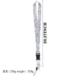 Polyester fiber lanyard, 2.5 cm, badge clip, unisex, durable, eco-friendly, keychain, <b>USB</b> whistle, phone strap, off-center desig - Product Image 4