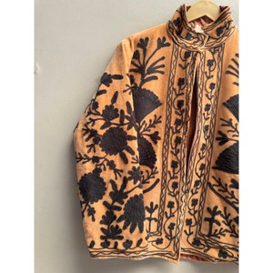 Veste en velours pour femmes, brodée à la main de motifs floraux, réversible, écologique, doublure en coton, style hippie, pour l'hiver/l'automne/le printemps, vente en gros - Product Image 5