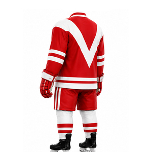 Custom Logo Ice Hockey Jersey Uniform Sets Printed Lightweight 100% Polyester High Quality Sports Gear - Product Image 4