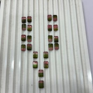 Offre Spéciale – Pierres Précieuses Afghanes Naturelles Bicolores en Tourmaline Taille Émeraude, Qualité Premium Certifiée IGI, Vente en Gros AAAA - Product Image 4