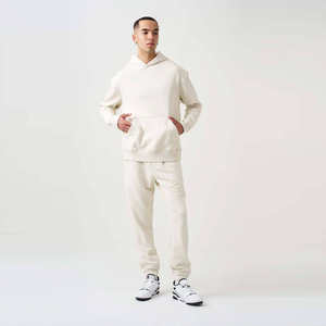 Conjunto Deportivo Unisex de Algodón Verde Claro, Sudadera con Cierre de Cremallera, Pantalones Largos con Bolsillos Laterales, Cintura Elástica, Secado Rápido - Product Image 1