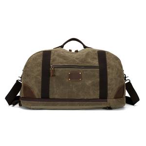 Bolsa de Viaje de Lona y Cuero, Fabricación OEM, Gran Capacidad, Impermeable, Bolsa de Viaje de Fin de Semana, LCTB-0071 - Product Image 6