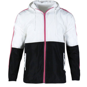 Chaqueta Cortavientos con Capucha para Hombre, Diseño Color Block Morado y Negro, Cierre de Cremallera, Deportiva, Ligera, Informal, para Otoño y Actividades al Aire Libre - Product Image 6