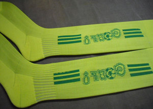 Yellow Men's Soccer <b>Socks</b> Quick Dry Anti Slip Knitted Spandex/Nylon Athletic Sports <b>Socks</b> for <b>Running</b> Outdoor Training - Product Image 2