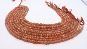 Perles rondes lisses en pierre de soleil naturelle 5-6 mm, perles de pierre de soleil 16 pouces pour la fabrication de bijoux, vente en gros - Product Image 4