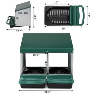 Nido per Galline in Plastica Verde a 2 Scomparti per Uova - Product Image 2
