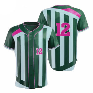 Ensemble d'uniformes de baseball personnalisés pour adultes, maillot de baseball à boutons, logo brodé, maillots de baseball sublimés - Product Image 2