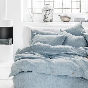 Linen Flat <b>Sheet</b> Solid Color Breathable Plain Dyed Home Use All Season Adult Size Bedding Sets - Product Image 3