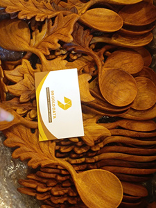 ช้อนไม้เวียดนามขายส่ง อุปกรณ์ครัวทำมือสำหรับใช้ในบ้านและร้านกาแฟ - Product Image 6