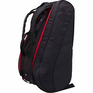 Bolsa de Tenis de Nailon Negro Premium, Bolsa Deportiva con Cierre, Aislada, Portátil, Diseño Moderno, Múltiples Compartimentos, Ajustable - Product Image 3