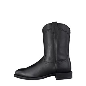 Chaussures de cowboy unisexes confortables en cuir de cheval véritable, logo personnalisé, nouvelles bottes de chasse, bottes de cowboy en cuir, bottes d'équitation pour hommes - Product Image 3