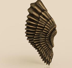 <b>Art</b> Deco Brass Wing Wall <b>Art</b> Handmade Metal Decor Gold Finish Medium Size Home Decoration - Product Image 4