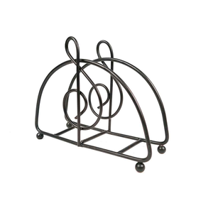 Porte-mouchoirs en métal décoratif, organisateur noir en forme de demi-lune, 6 pièces en designs variés, porte-mouchoirs en métal - Product Image 3