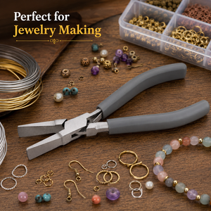 Pince à bec plat professionnelle pour la fabrication de bijoux, à mâchoires lisses de précision, en acier inoxydable, outil à main avec poignée personnalisée, vente en gros - Product Image 4