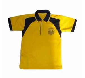 Camiseta amarilla con logo personalizado impreso, unisex, para uso casual en escuelas primarias y secundarias, camisetas tipo polo para niños, uniformes escolares unisex. - Product Image 3