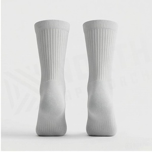 Crew <b>Socks</b> Geometric Pattern Blue Breathable Running <b>Socks</b> for Adults Spring Season - Product Image 2
