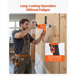 Trapano Elettrico a Filo da 5/8 Pollici con Miscelatore, 0-750 RPM, 5.63A, con Impugnatura a D, Set di Trapani Miscelatori - Product Image 5