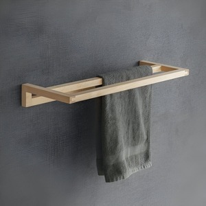 Bathroom Natural Finish <b>Wooden</b> <b>Towel</b> Holder and Racks <b>Towel</b> <b>Rail</b> Rack Bar Shelf Paper Holder Holder Bathroom Accessories - Product Image 3