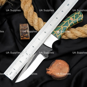 มีดล่าสัตว์เกรดอุตสาหกรรม สแตนเลสแท้จากโรงงาน ปลายมีดตรง ด้ามจับ G10 Micarta ผิวสัมผัสพิเศษ ความยาวรวม 10 นิ้ว - Product Image 2