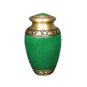 Urnas funerarias de latón de alta calidad para adultos con grabado, acabado en estaño y metal púrpura para cenizas humanas. - Product Image 3