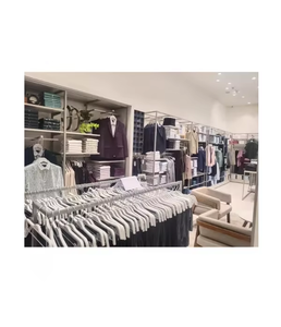 Readymade Garment Store Interior Design Premium Finish Elegant Fashion Display Racks Wall Shelves Counter Furniture LED Setup - Product Image 3